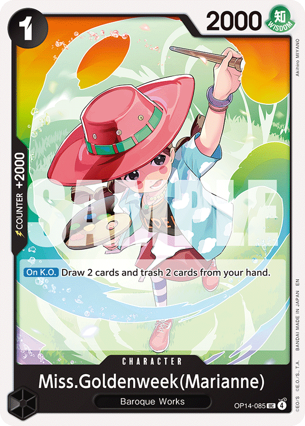 Miss.Goldenweek, The Azure Sea's Seven Release Event Cards · OP14-085