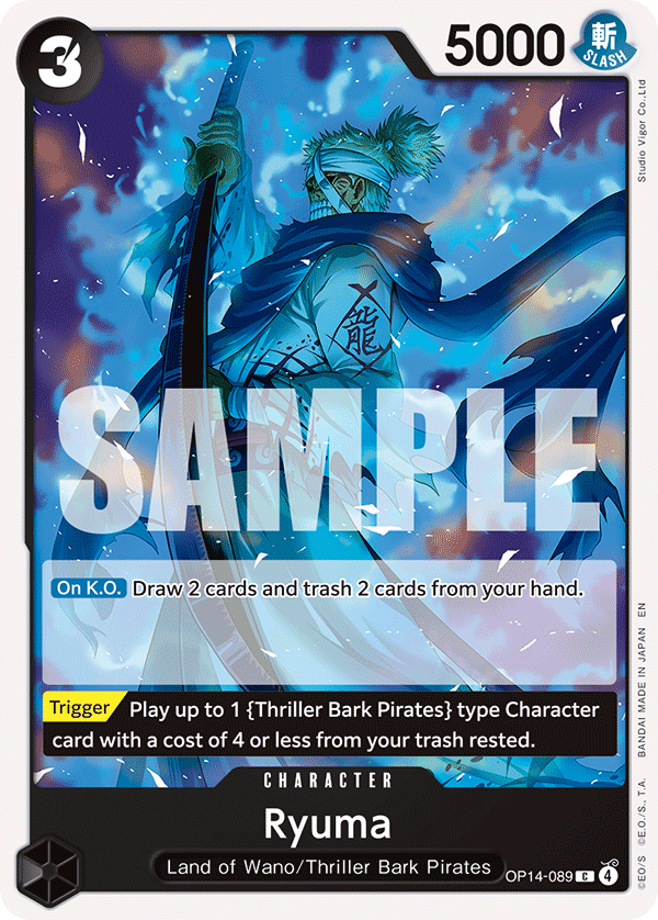 Ryuma, The Azure Sea's Seven Release Event Cards · OP14-089