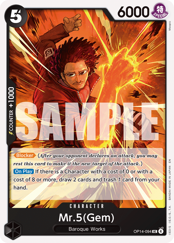 Mr.5, The Azure Sea's Seven Release Event Cards · OP14-094