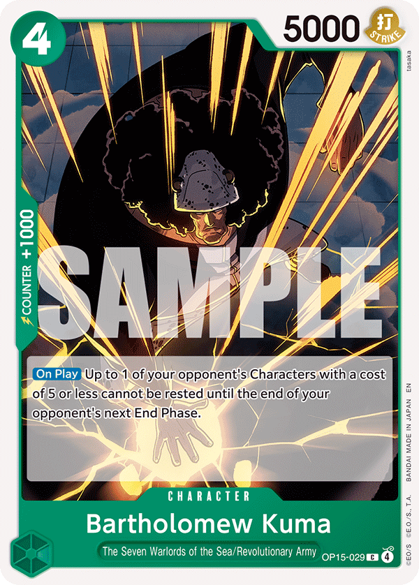 Bartholomew Kuma, Adventure on Kami's Island Release Event Cards · OP15-029
