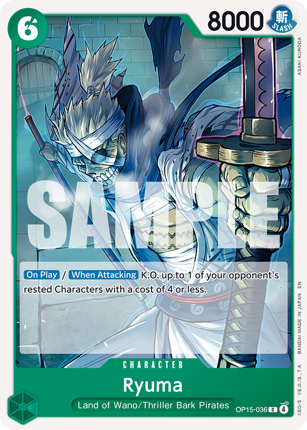 Ryuma, Adventure on Kami's Island Release Event Cards · OP15-036