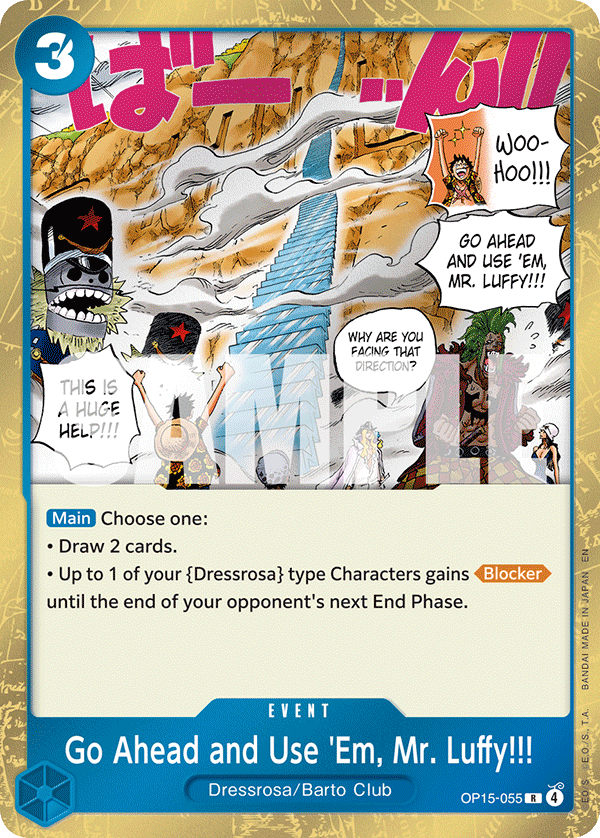 Go Ahead and Use 'Em, Mr. Luffy!!!, Adventure on Kami's Island · OP15-055