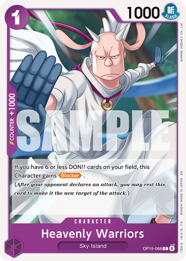 Heavenly Warriors, Adventure on Kami's Island Release Event Cards · OP15-068