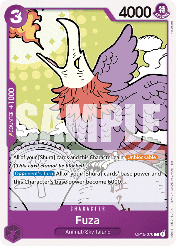Fuza, Adventure on Kami's Island Release Event Cards · OP15-070