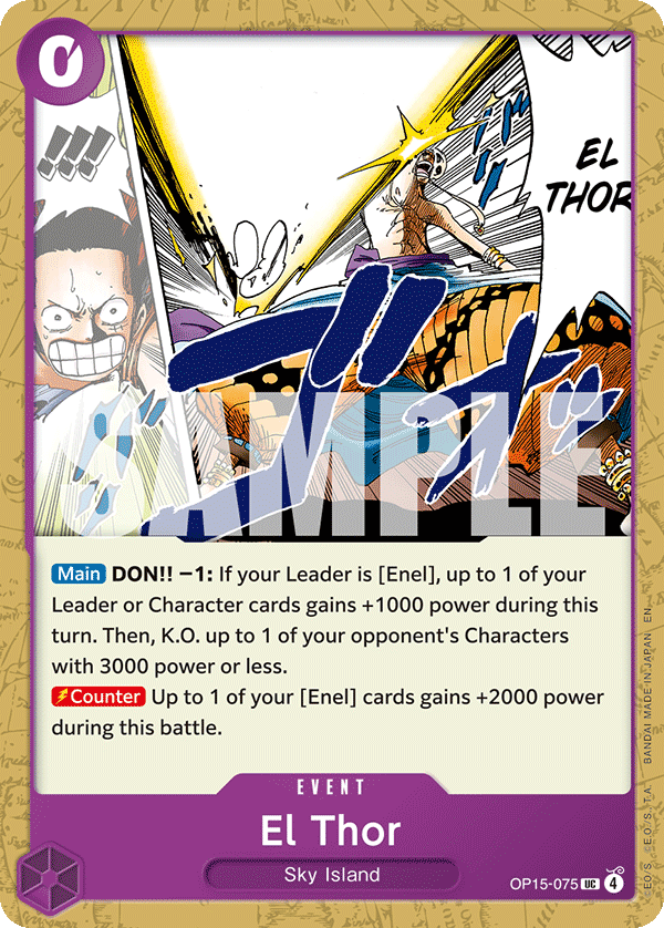 El Thor, Adventure on Kami's Island Release Event Cards · OP15-075