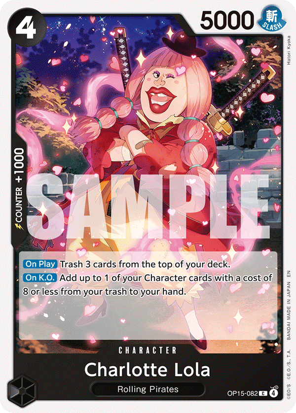 Charlotte Lola, Adventure on Kami's Island Release Event Cards · OP15-082