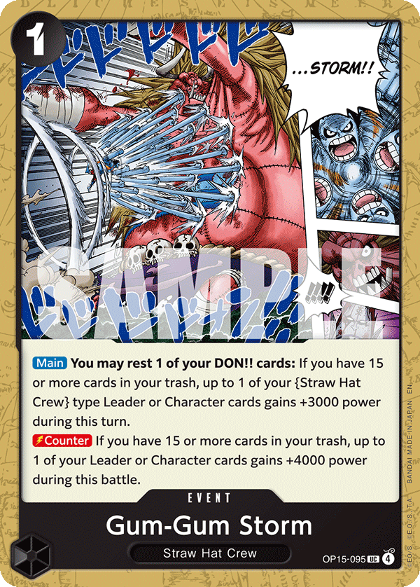 Gum-Gum Storm, Adventure on Kami's Island Release Event Cards · OP15-095
