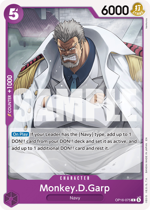 Monkey.D.Garp, The Time of Battle Release Event Cards · OP16-075