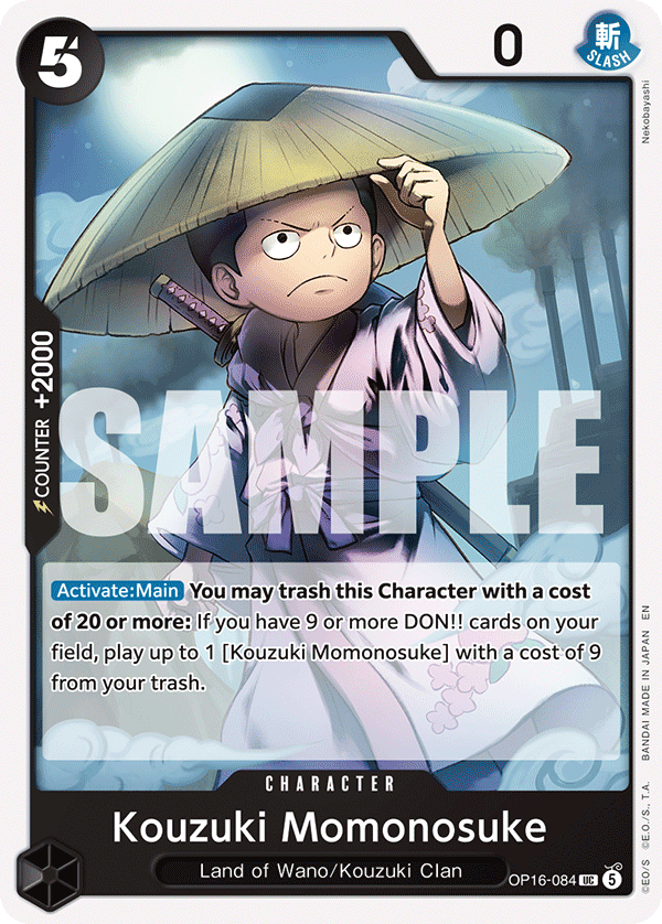 Kouzuki Momonosuke, The Time of Battle Release Event Cards · OP16-084