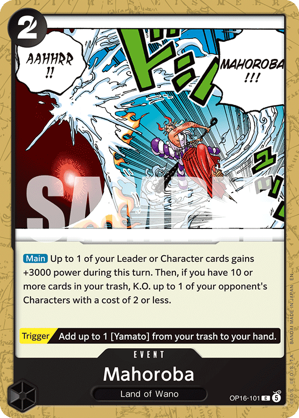 Mahoroba, The Time of Battle Release Event Cards · OP16-101
