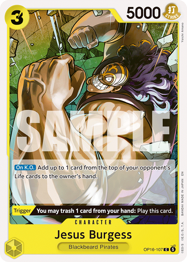 Jesus Burgess, The Time of Battle Release Event Cards · OP16-107