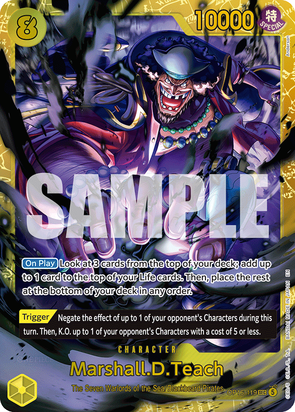 Marshall.D.Teach, The Time of Battle · OP16-119