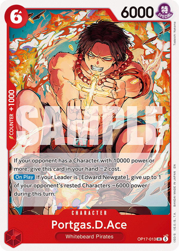 Portgas.D.Ace, The World's Strongest Warriors Release Event Cards · OP17-013