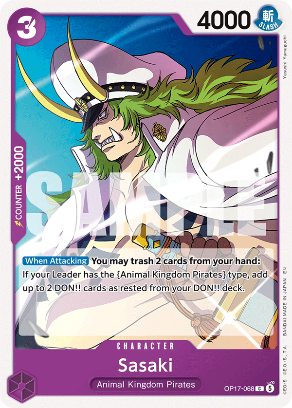 Sasaki, The World's Strongest Warriors Release Event Cards · OP17-068