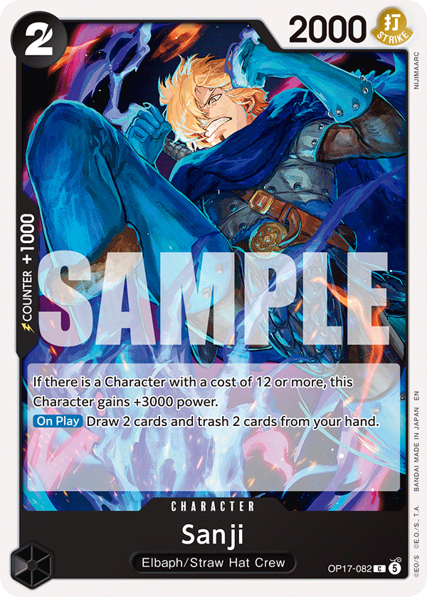 Sanji, The World's Strongest Warriors Release Event Cards · OP17-082