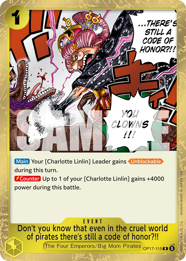 Don't you know that even in the cruel world of pirates there's still a code of honor?!!, The World's Strongest Warriors · OP17-115