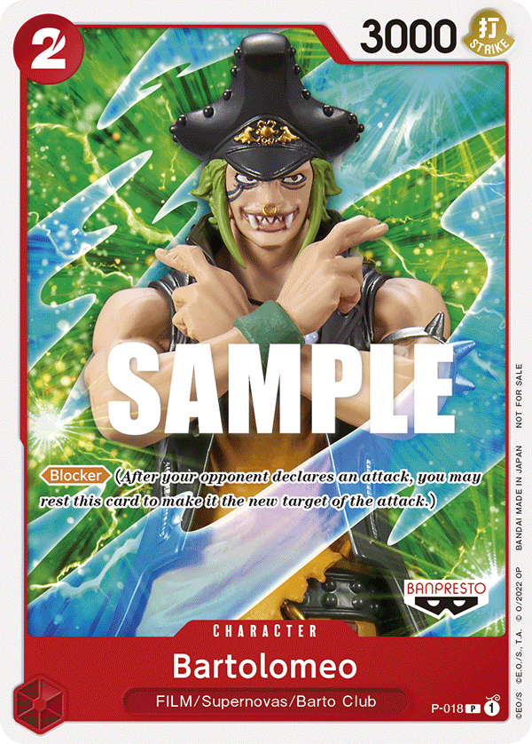 Bartolomeo, One Piece Promotion Cards · P-018