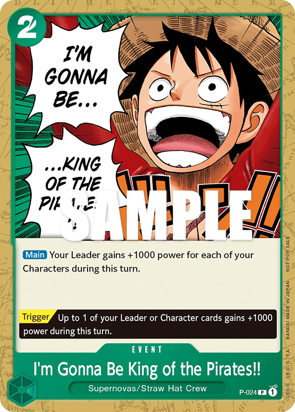 I'm Gonna Be King of the Pirates!!, One Piece Promotion Cards · P-024