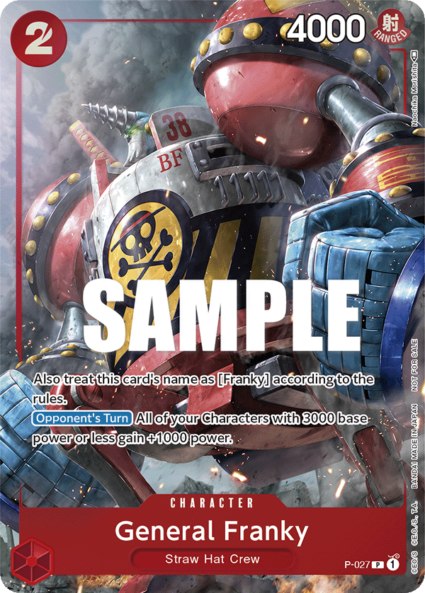General Franky, One Piece Promotion Cards · P-027
