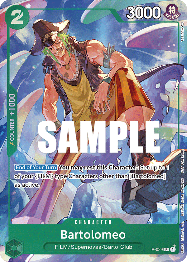 Bartolomeo, One Piece Promotion Cards · P-029