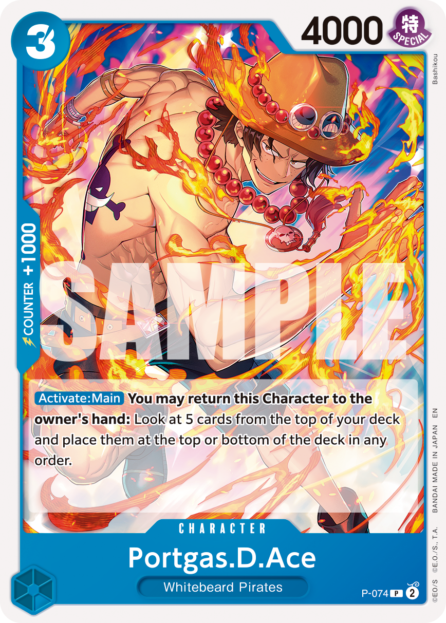 Portgas.D.Ace, One Piece Promotion Cards · P-074