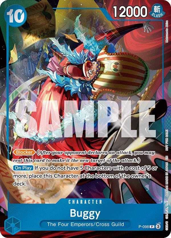 Buggy, One Piece Promotion Cards · P-098
