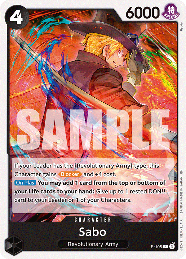 Sabo, ST-35: Starter Deck 35 RED/BLACK Sabo · P-105