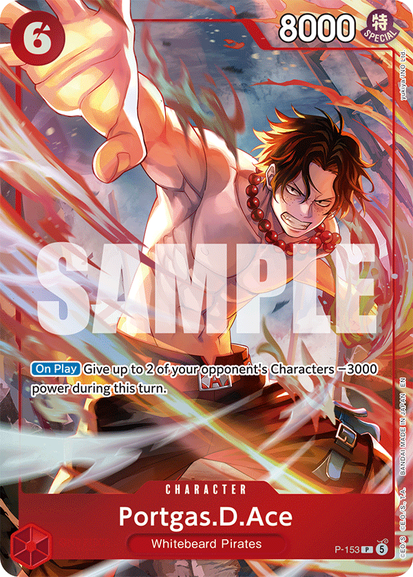 Portgas.D.Ace, One Piece Promotion Cards · P-153