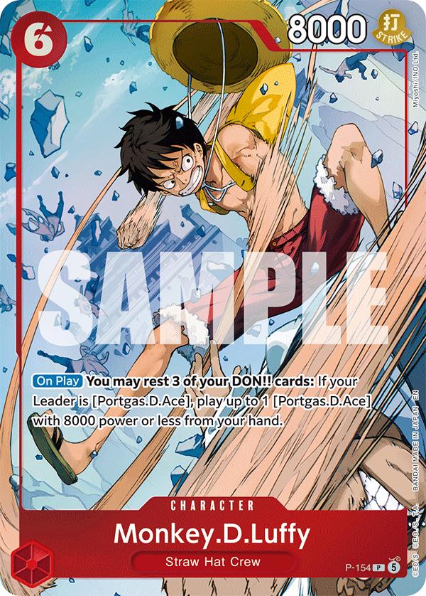 Monkey.D.Luffy, One Piece Promotion Cards · P-154