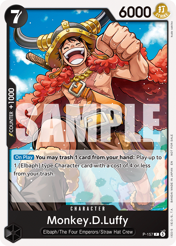 Monkey.D.Luffy, One Piece Promotion Cards · P-157