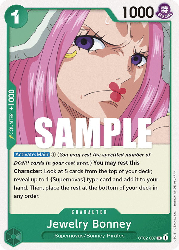 Jewelry Bonney, ST-02: Starter Deck 2 Worst Generation (Super Pre-Release Edition) · ST02-007