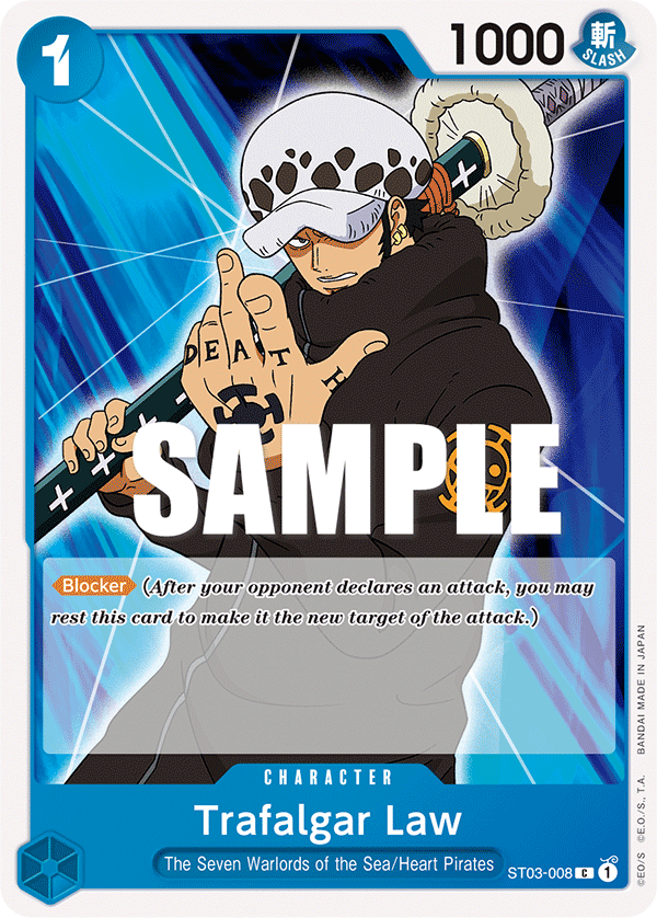 Trafalgar Law, ST-03: Starter Deck 3 The Seven Warlords of The Sea (Super Pre-Release Edition) · ST03-008
