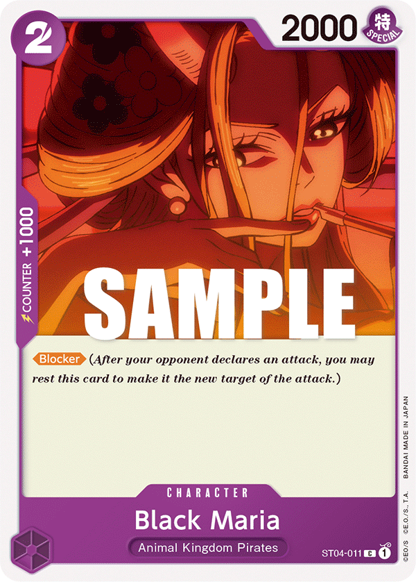 Black Maria, ST-04: Starter Deck 4 Animal Kingdom Pirates (Super Pre-Release Edition) · ST04-011