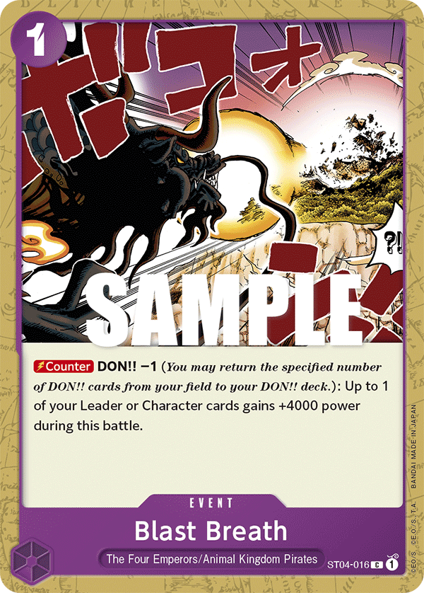Blast Breath, ST-04: Starter Deck 4 Animal Kingdom Pirates · ST04-016