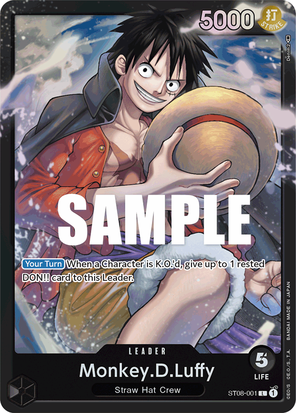 Monkey.D.Luffy, ST-08: Starter Deck 8 Monkey.D.Luffy · ST08-001