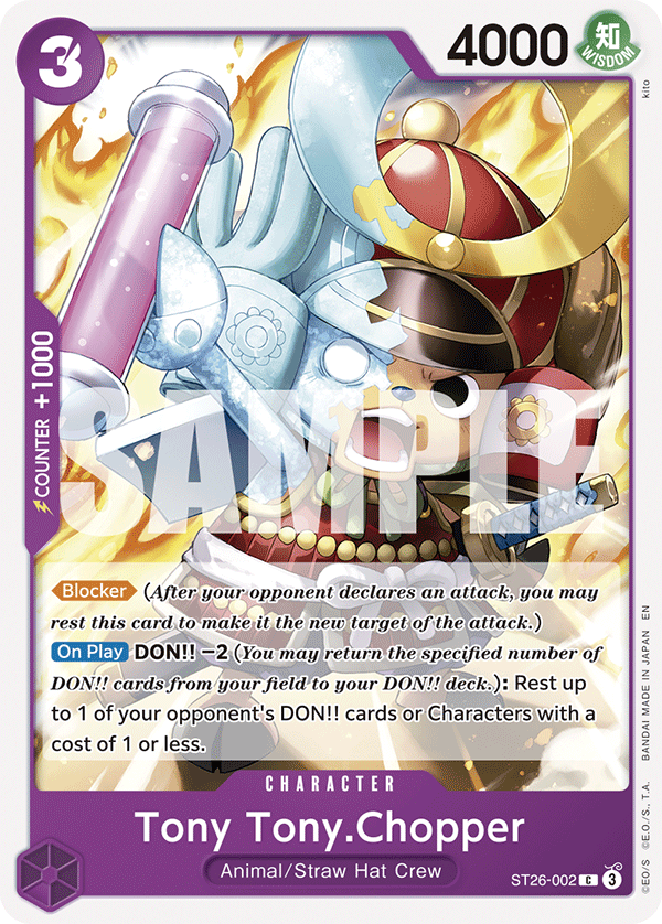 Tony Tony.Chopper, ST-26: Starter Deck 26 PURPLE/BLACK Monkey.D.Luffy · ST26-002