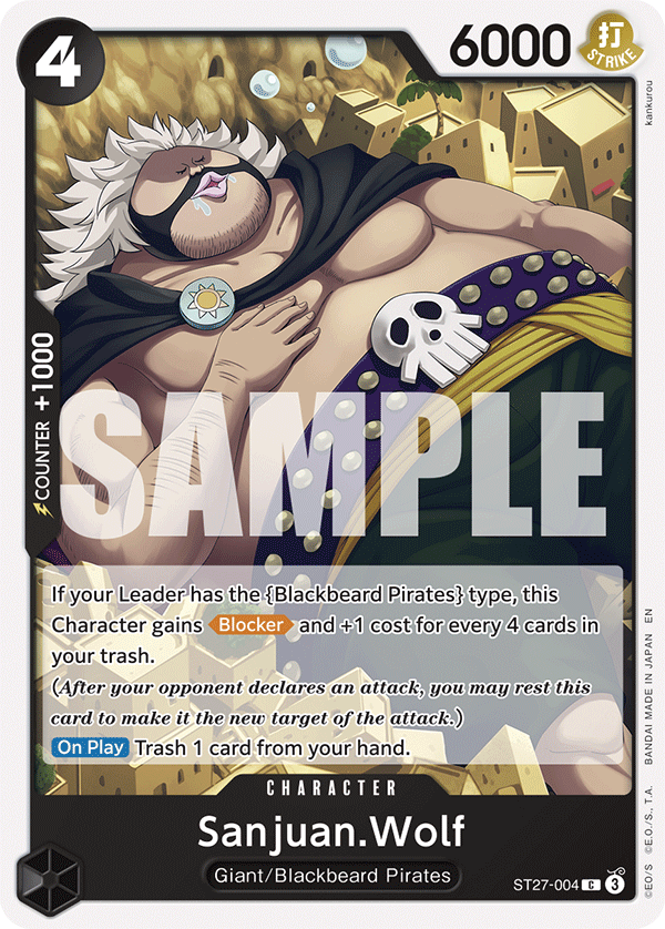 Sanjuan.Wolf, ST-27: Starter Deck 27 BLACK Marshall.D.Teach · ST27-004