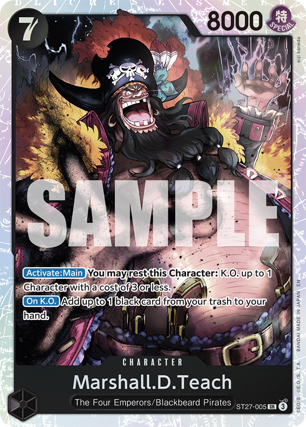 Marshall.D.Teach, ST-27: Starter Deck 27 BLACK Marshall.D.Teach · ST27-005