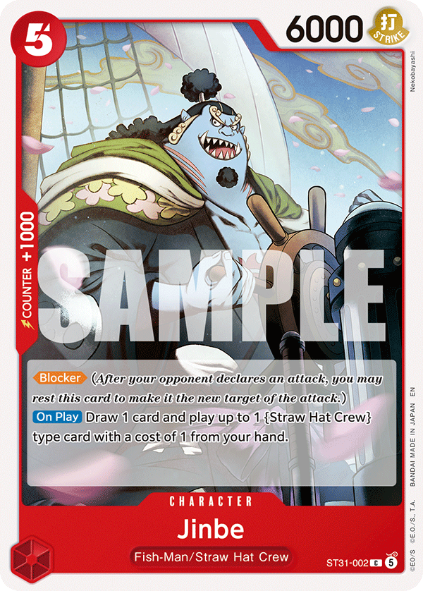 Jinbe, ST-31: Starter Deck 31 RED Monkey.D.Luffy · ST31-002