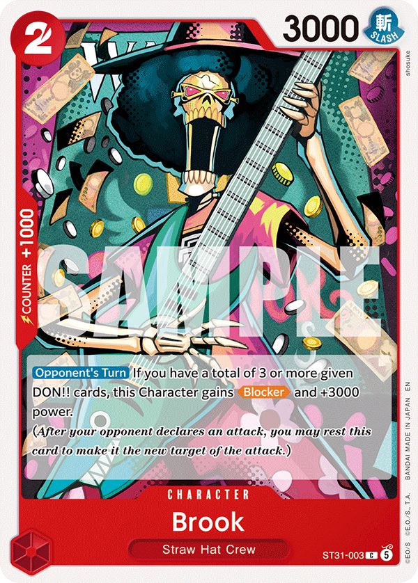 Brook, ST-31: Starter Deck 31 RED Monkey.D.Luffy · ST31-003