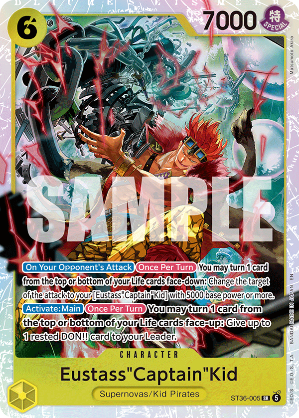 Eustass"Captain"Kid, ST-36: Starter Deck 36 YELLOW Eustass"Captain"Kid · ST36-005