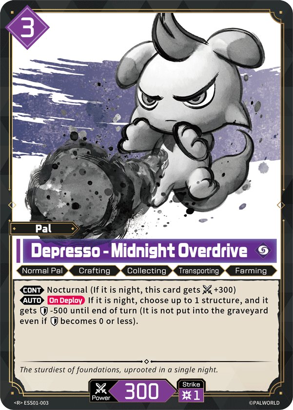 Depresso - Midnight Overdrive, Sleeve and Card Set Vol. 1 · ESS01-003