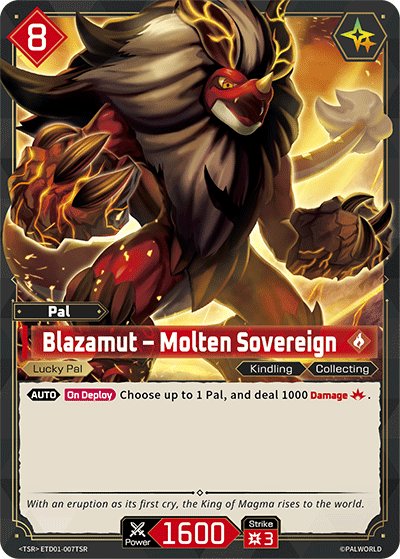 Blazamut - Molten Sovereign, TD01: Dawn of Palpagos Red•Blue · ETD01-007TSR