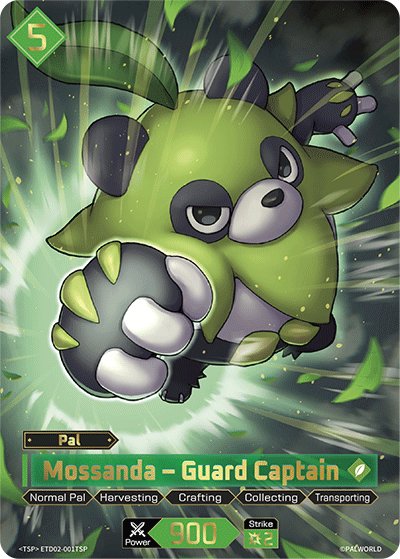 Mossanda - Guard Captain, TD02: Dawn of Palpagos Green•Purple · ETD02-001TSP