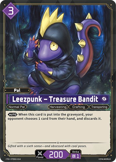 Leezpunk - Treasure Bandit, TD02: Dawn of Palpagos Green•Purple · ETD02-014