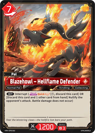 Blazehowl - Hellflame Defender, Palworld Promo Cards · EPR-003