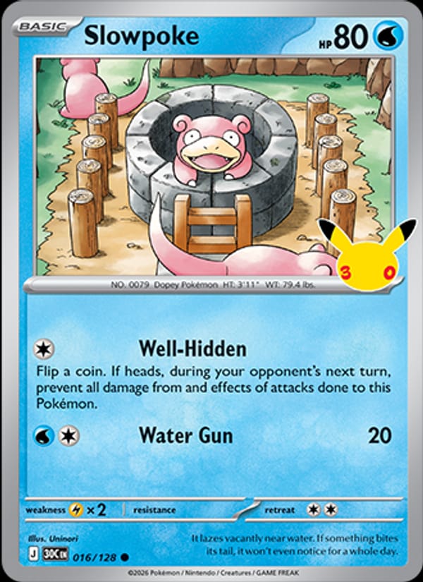 Slowpoke, ME: 30th Celebration · 016/128