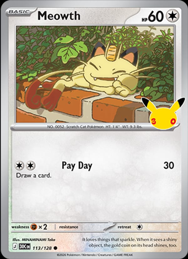 Meowth, ME: 30th Celebration · 113/128