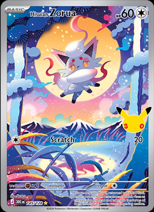 Hisuian Zorua, ME: 30th Celebration · 145/128