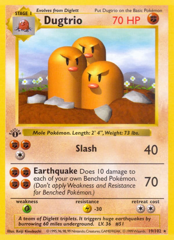 Dugtrio, Base Set · 019/102